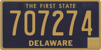 DE license plate 707274