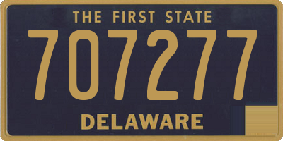 DE license plate 707277