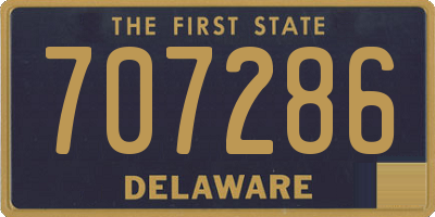 DE license plate 707286