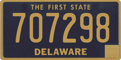 DE license plate 707298
