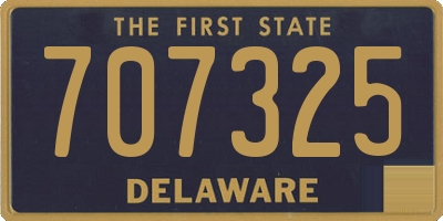 DE license plate 707325