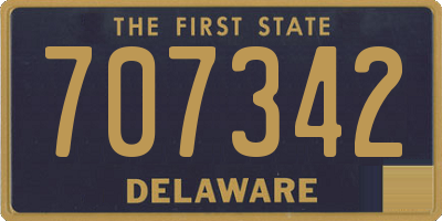 DE license plate 707342