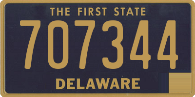 DE license plate 707344