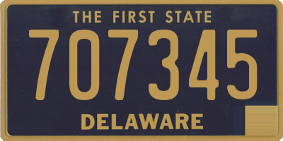 DE license plate 707345