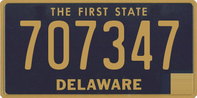 DE license plate 707347
