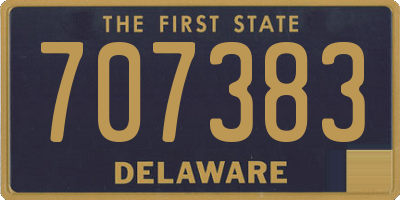 DE license plate 707383