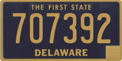 DE license plate 707392