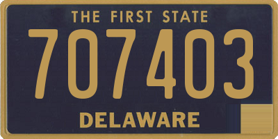 DE license plate 707403