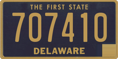 DE license plate 707410