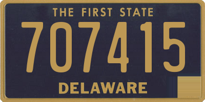 DE license plate 707415