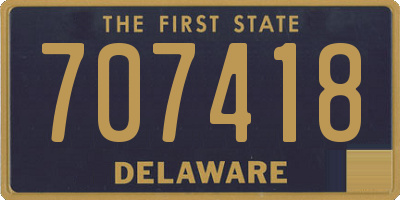 DE license plate 707418