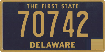 DE license plate 70742