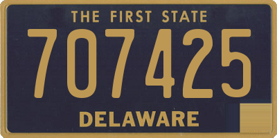 DE license plate 707425