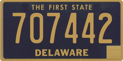 DE license plate 707442