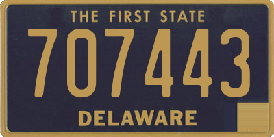 DE license plate 707443