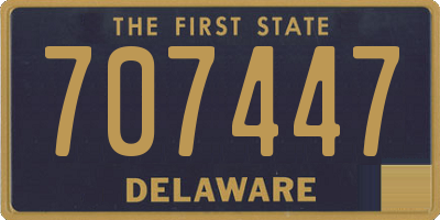 DE license plate 707447