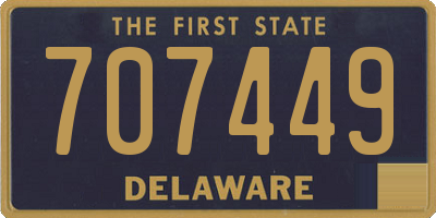 DE license plate 707449