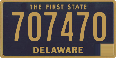 DE license plate 707470