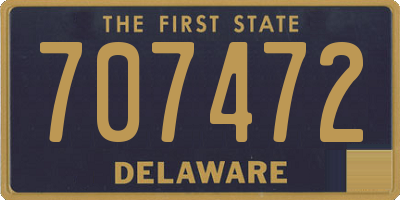 DE license plate 707472