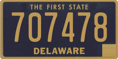 DE license plate 707478