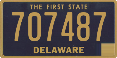 DE license plate 707487