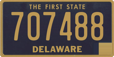DE license plate 707488