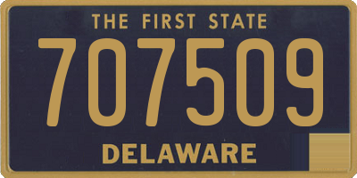 DE license plate 707509