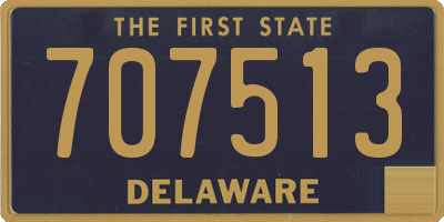 DE license plate 707513