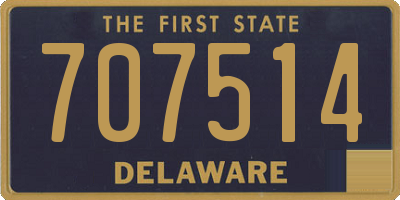 DE license plate 707514