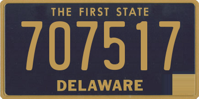 DE license plate 707517