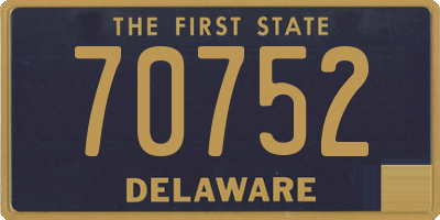 DE license plate 70752