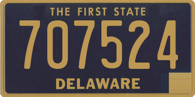 DE license plate 707524