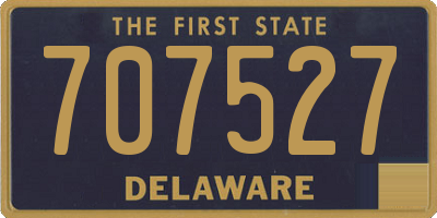 DE license plate 707527