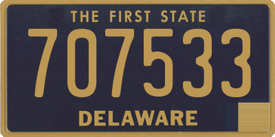 DE license plate 707533