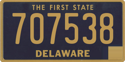 DE license plate 707538