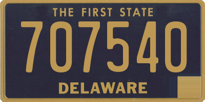 DE license plate 707540