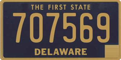 DE license plate 707569