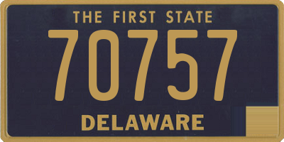 DE license plate 70757