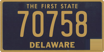 DE license plate 70758