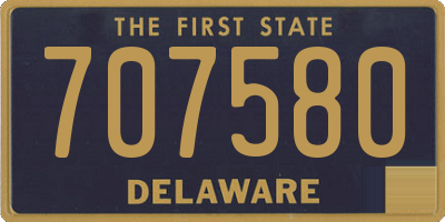 DE license plate 707580