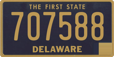 DE license plate 707588