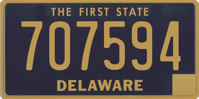 DE license plate 707594