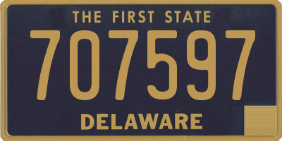 DE license plate 707597