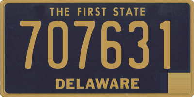 DE license plate 707631