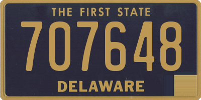 DE license plate 707648