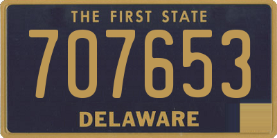 DE license plate 707653