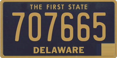 DE license plate 707665