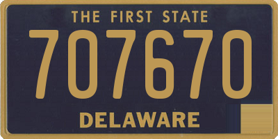 DE license plate 707670
