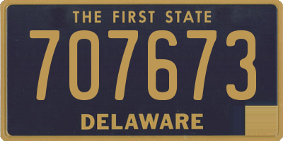 DE license plate 707673