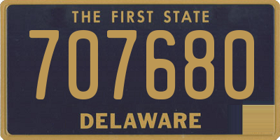 DE license plate 707680